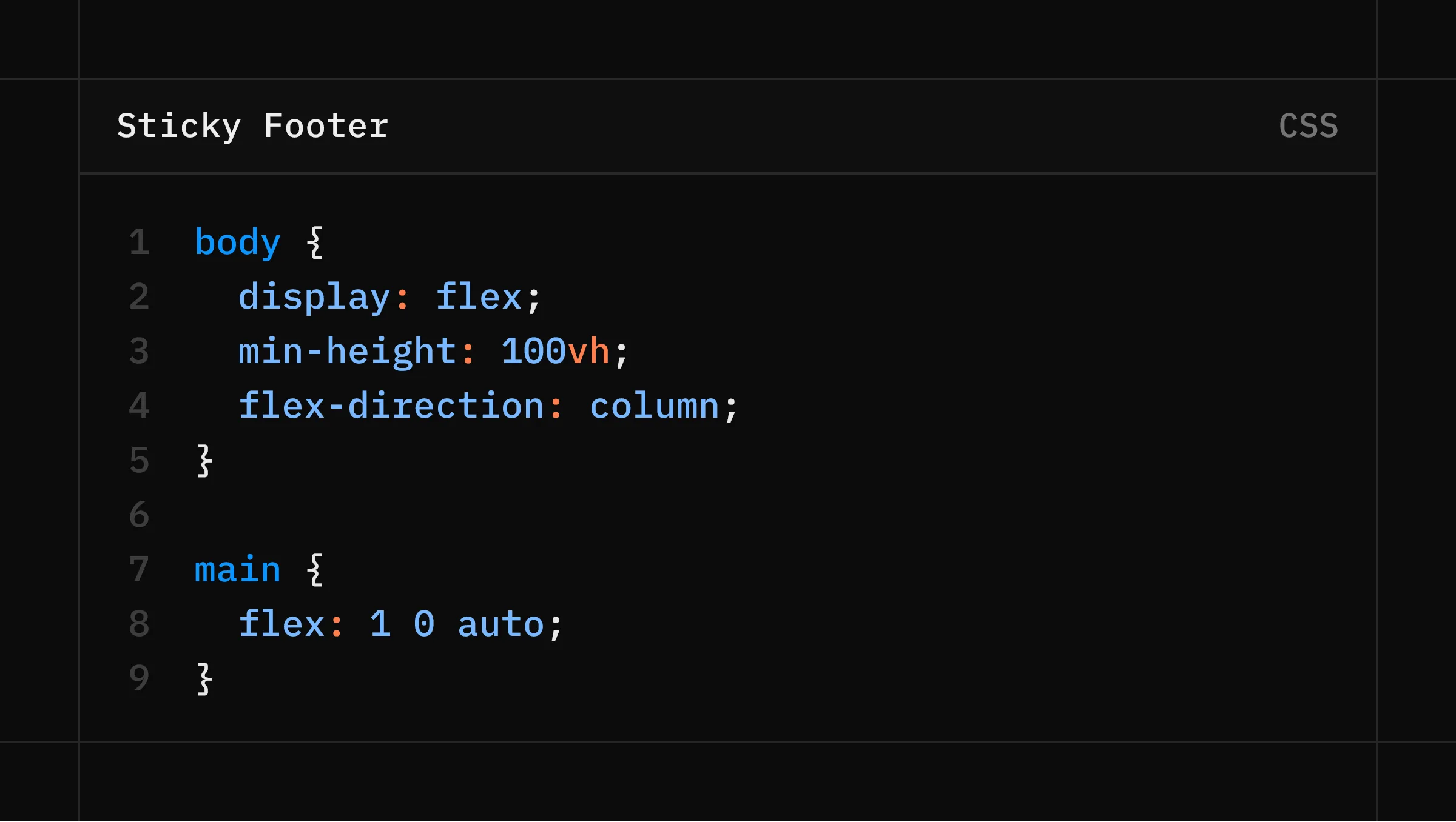 Sticky Footer with Flexbox